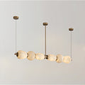 Alabaster Pebble Linear Chandelier by Bling Lighting Studio