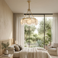 Alba Natural Alabaster Disc Chandelier by Bling Lighting Studio
