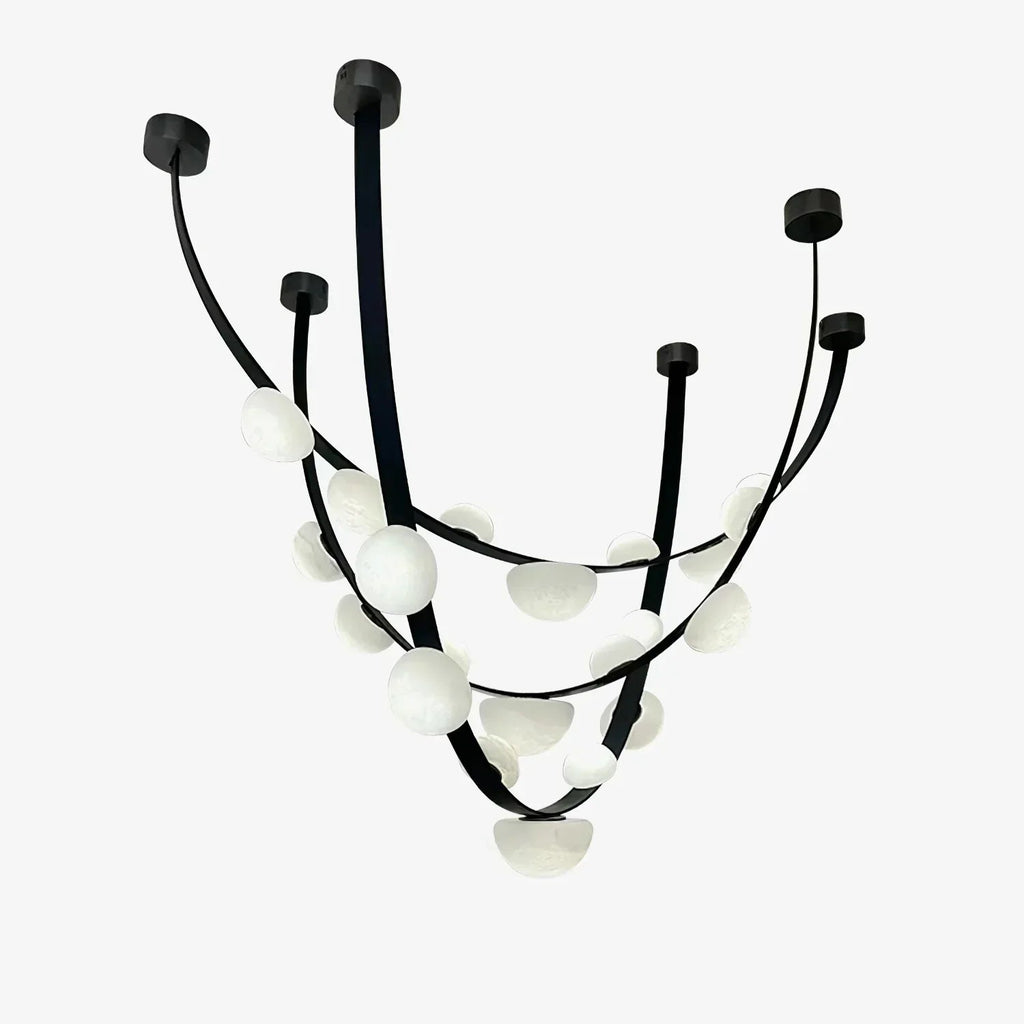 Alex Dew Drops Alabaster Chandelier by Bling Lighting Studio