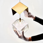 Aren Cube Large Pendant Light For High Ceilings ceiling canopy and hanging wire detail