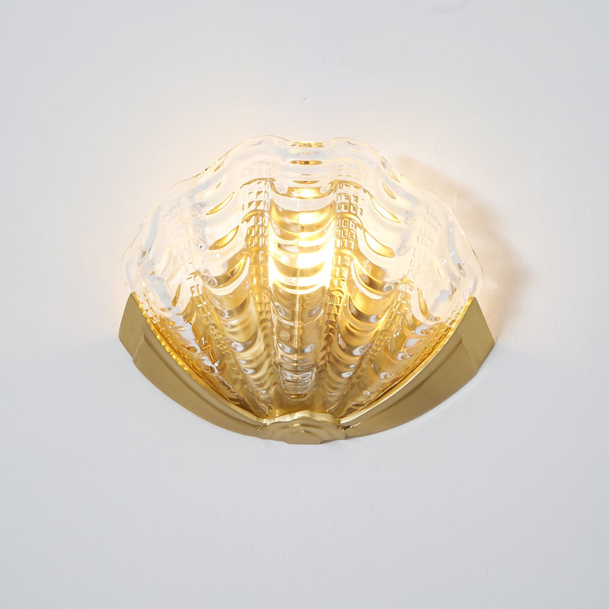 Art Deco Scallop Wall Light Glass lighting by Bling Lighting Studio