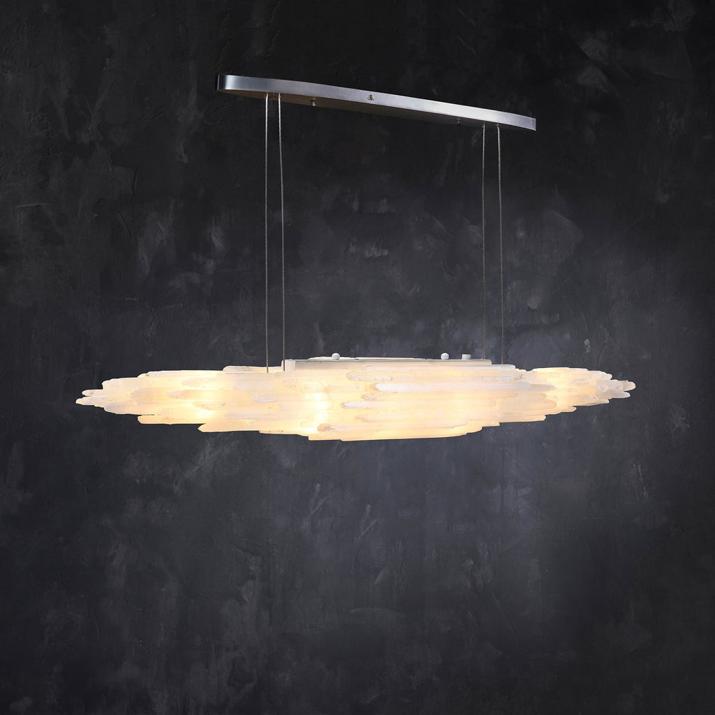 Art Selenite Small Chandelier for Bedrooms by Bling Lighting Studio
