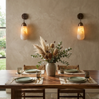 Aurelia Natural Alabaster Teardrop Wall Sconce by Bling Lighting Studio