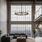 Aurora Crystal Candlestick Linear Glass Tube Chandelier by Bling Lighting Studio