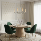 Aurora Crystal Candlestick Linear Glass Tube Chandelier by Bling Lighting Studio