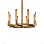 Aurora Crystal Candlestick Linear Glass Tube Chandelier by Bling Lighting Studio