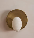 Avena Wall Light, Alabaster Globe by Bling Lighting Studio