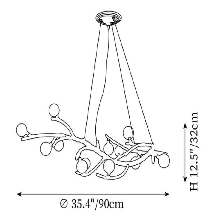 Branch Boho Tree Modern Chandelier by Bling Lighting Studio