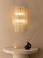 Glacier Tier Murano Glass Wall Light by Bling Lighting Studio