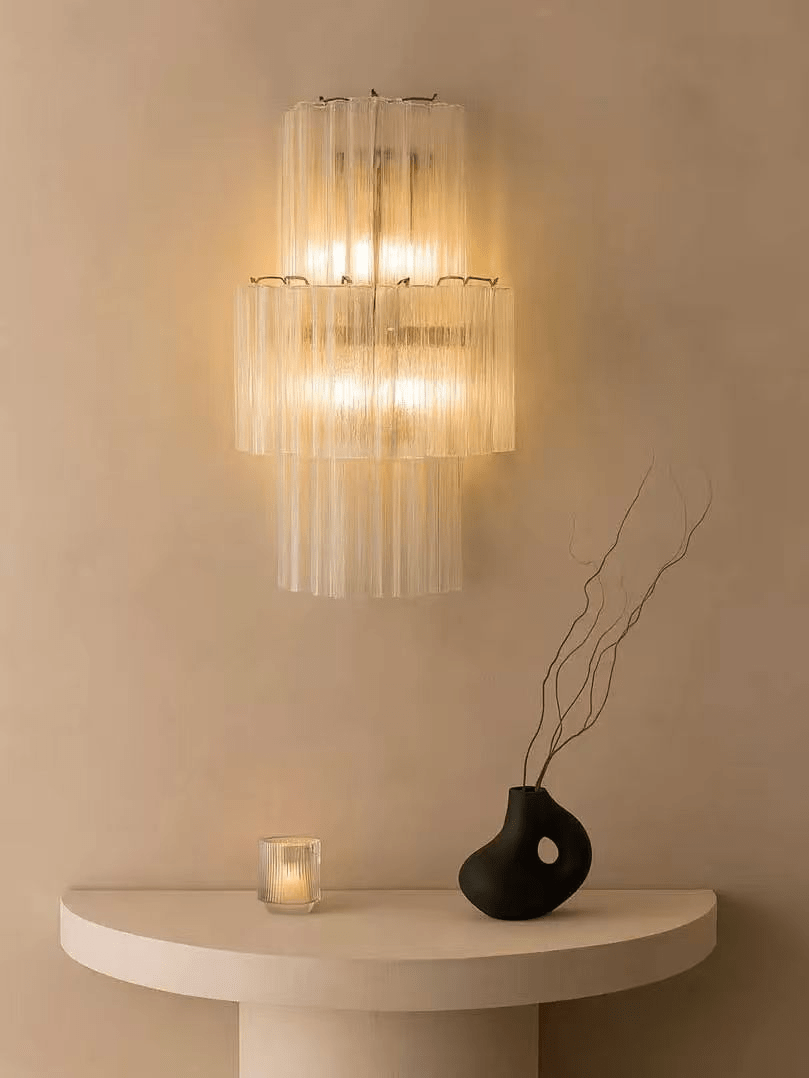 Glacier Tier Murano Glass Wall Light by Bling Lighting Studio