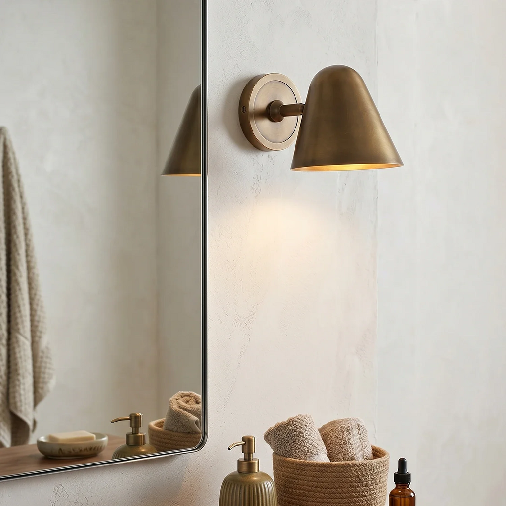 Ballstonn Brass Wall Light by Bling Lighting Studio