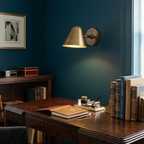 Ballstonn Brass Wall Light by Bling Lighting Studio