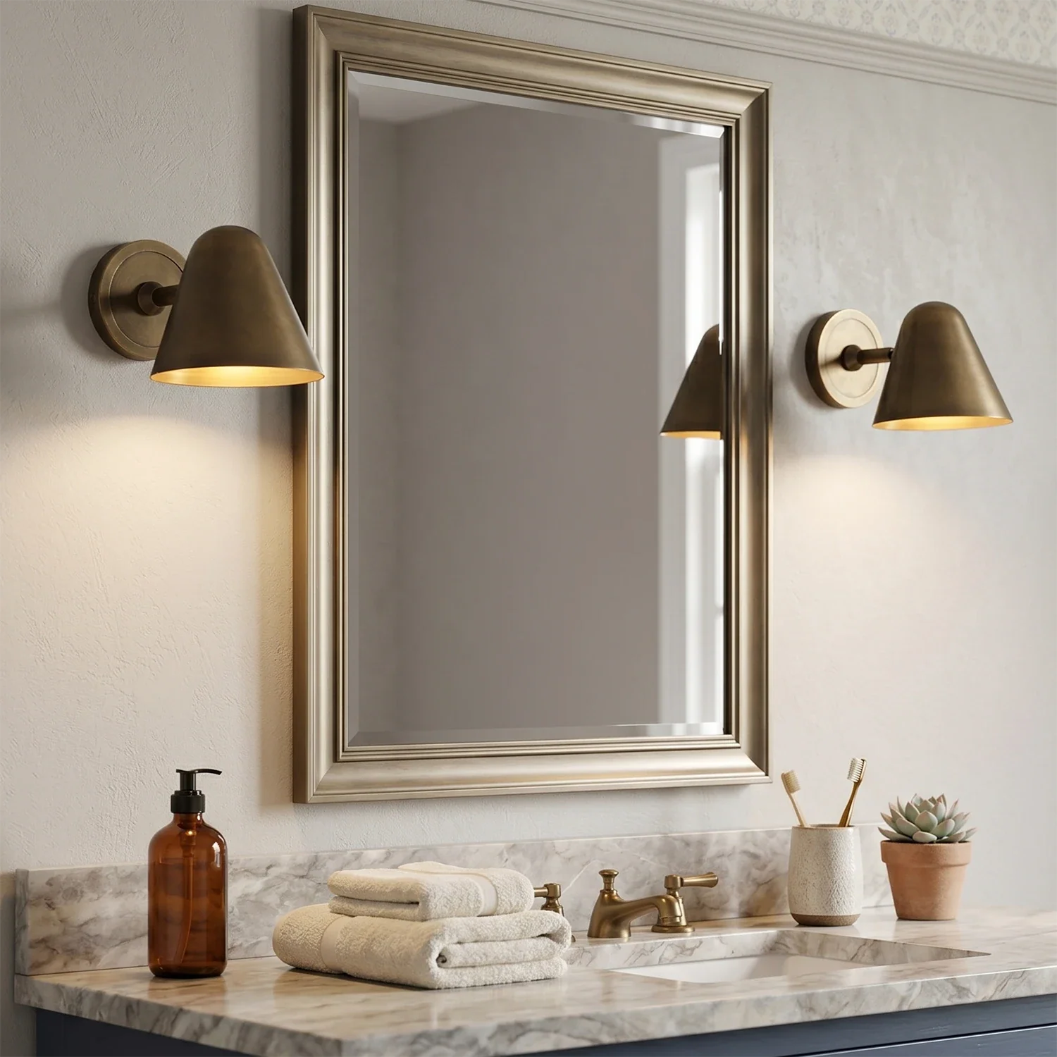 Ballstonn Brass Wall Light by Bling Lighting Studio