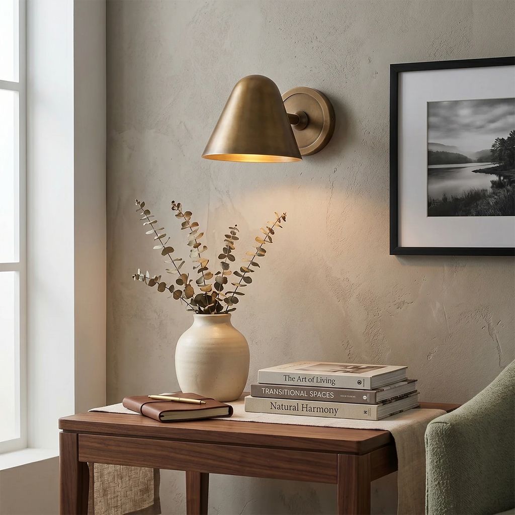 Ballstonn Brass Wall Light by Bling Lighting Studio