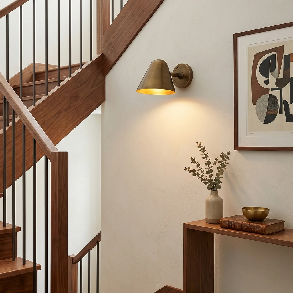 Ballstonn Brass Wall Light by Bling Lighting Studio