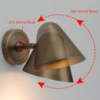 Ballstonn Brass Wall Light by Bling Lighting Studio