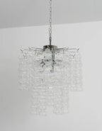 Beaded Vertical Textured Glass Chandelier product image
