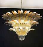 Beautifully Murano Palmette Amber Transparent Chandelier product image