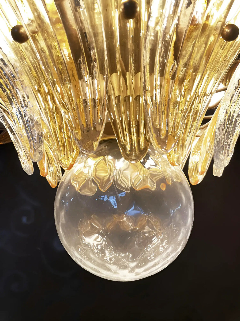 Beautifully Murano Palmette Amber Transparent Chandelier product image