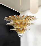 Beautifully Murano Palmette Amber Transparent Chandelier product image