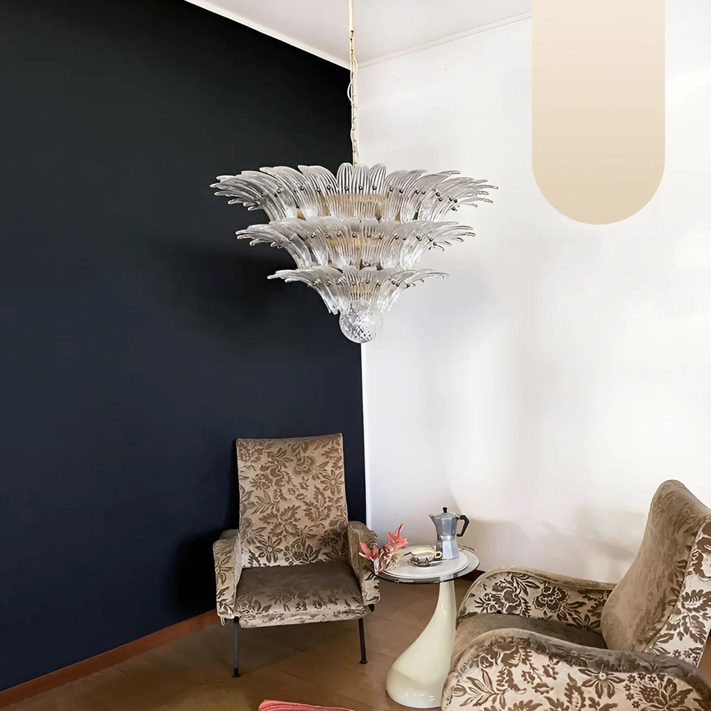 Beautifully Murano Palmette Transparent Chandelier product image
