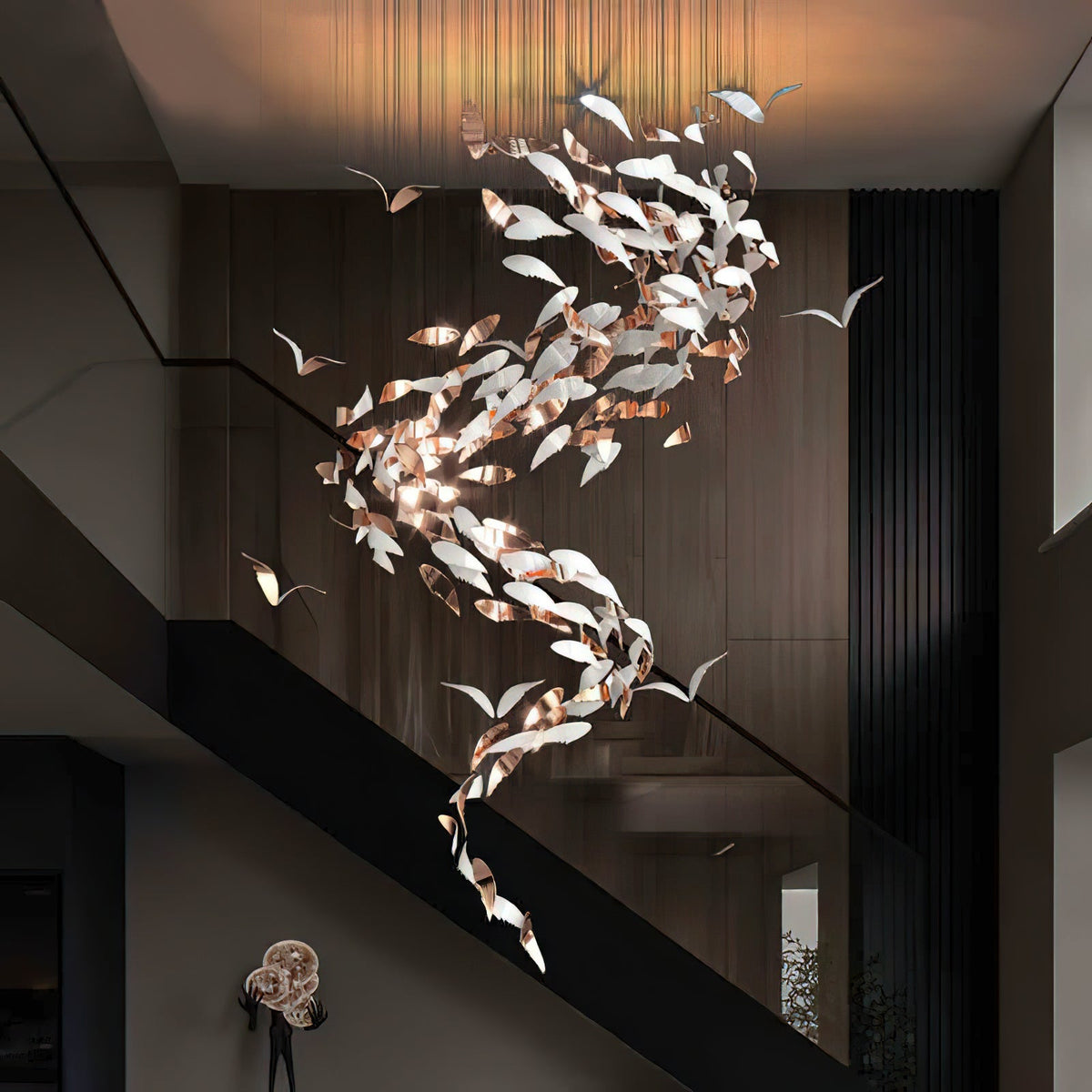 Bennett Chandelier chandelier in a tall interior