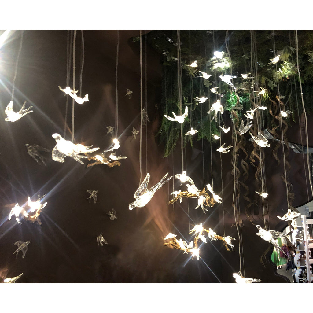 Bird Song Branching Linear Teardrop Chandelier by Bling Lighting Studio