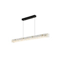 Alabaster LED Linear Pendant Light — full fixture profile, a linear stone diffuser beneath slim suspension hardware (view 1)