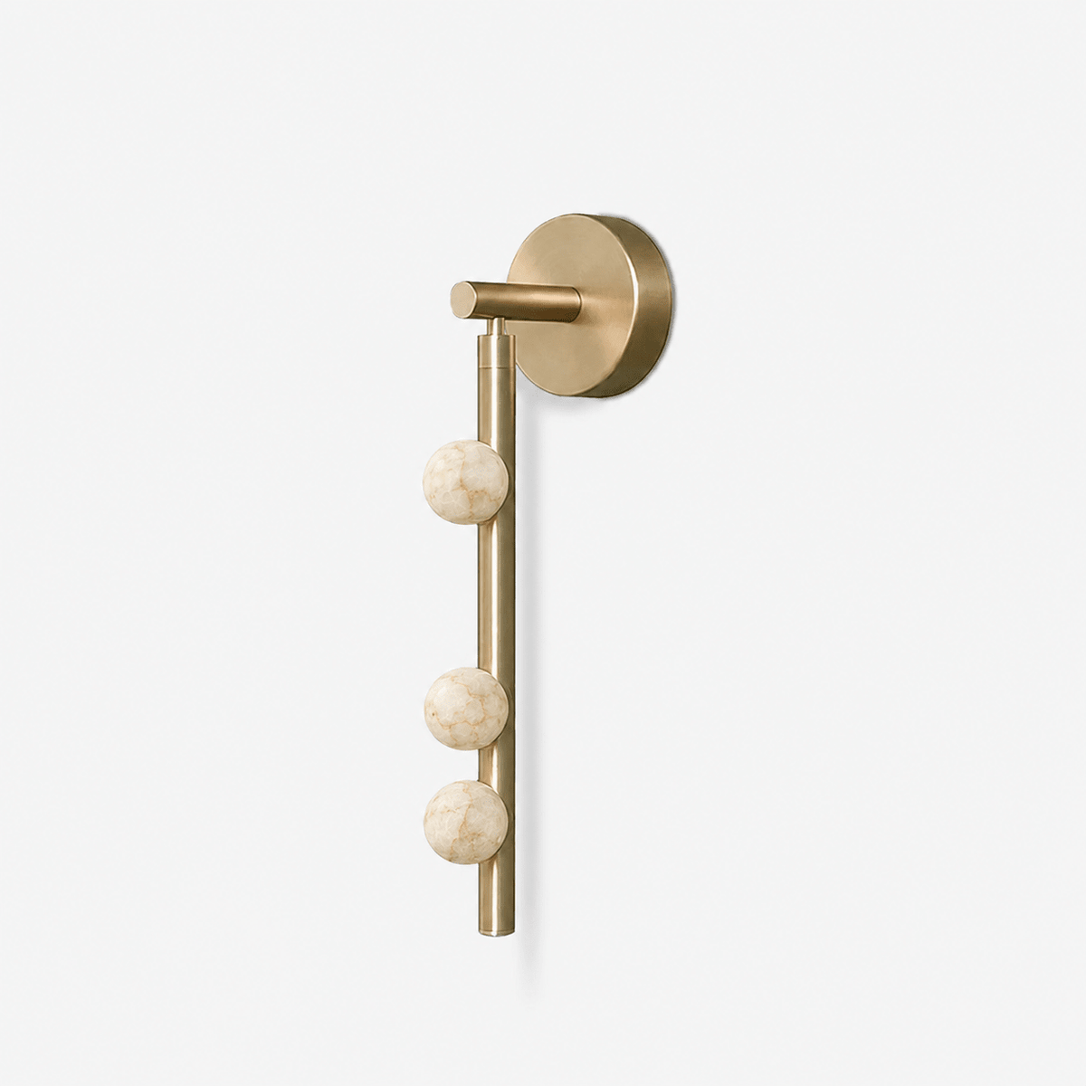 Asteria Alabaster Multi-Globe Wall Sconce — full fixture profile, stone orbs arranged around a slender vertical body (view 1)