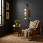 Asteria Alabaster Multi-Globe Wall Sconce — additional product view, stone orbs arranged around a slender vertical body (view 5)