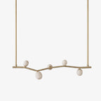 Aureline Alabaster Branch Chandelier — full fixture profile, rounded stone lights along an open branch-shaped frame (view 1)