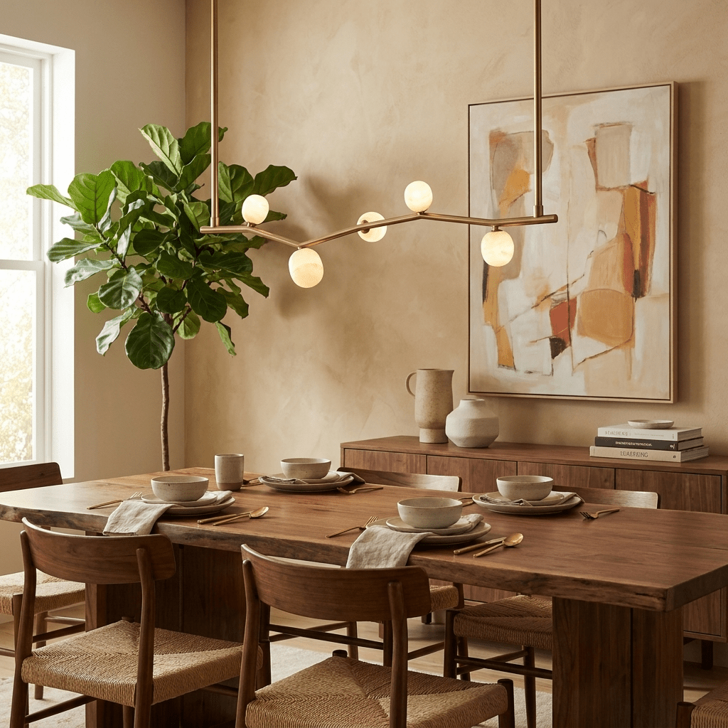 Aureline Alabaster Branch Chandelier — additional product view, rounded stone lights along an open branch-shaped frame (view 5)
