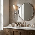Averon Alabaster Torch Wall Sconce — additional product view, a tapered stone shade above a long vertical stem (view 5)