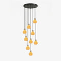 Bell Jar Alabaster Cluster Chandelier — full fixture profile, faceted dome shades suspended in a cascading arrangement (view 1)