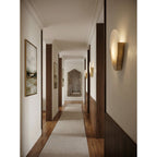 Bernina Alabaster Wall Lamp — additional product view, a stone diffuser within a U-shaped metal bracket (view 5)