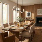 Calder Alabaster Chandelier — additional product view, globe shades arranged along a straight suspended bar (view 4)