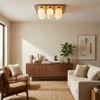 Cobble Alabaster Flush Mount — additional product view, a close-mounted cluster of rounded stone shades (view 5)