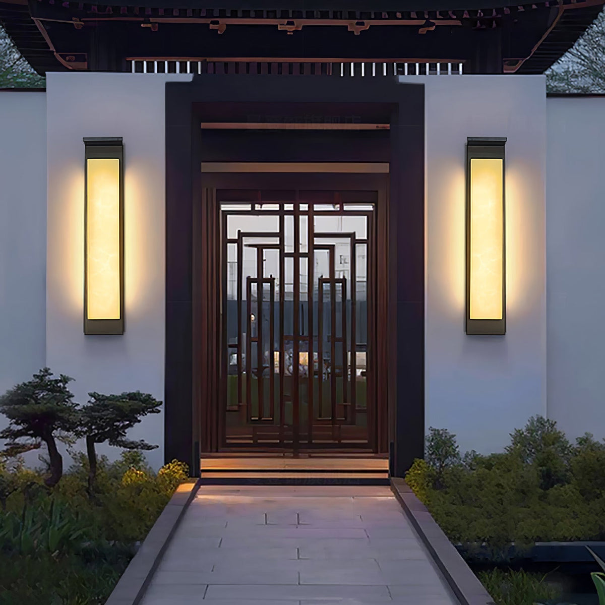 Delaney Outdoor Wall Light — additional product view, a tall resin wall diffuser with stainless steel hardware (view 4)