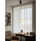 Diamante Alabaster Pendant Lamp — additional product view, a faceted stone body with a crystal detail at its base (view 3)