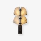 Dione Alabaster Wall Light — full fixture profile, stone panels arranged as a sculptural wall diffuser (view 1)
