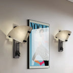 Dione Alabaster Wall Light — additional product view, stone panels arranged as a sculptural wall diffuser (view 4)
