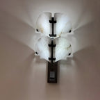 Dione Alabaster Wall Light — additional product view, stone panels arranged as a sculptural wall diffuser (view 5)