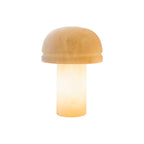 Dometra Alabaster Table Lamp — full fixture profile, a stone diffuser with a domed tabletop profile (view 1)