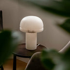 Dometra Alabaster Table Lamp — additional product view, a stone diffuser with a domed tabletop profile (view 3)