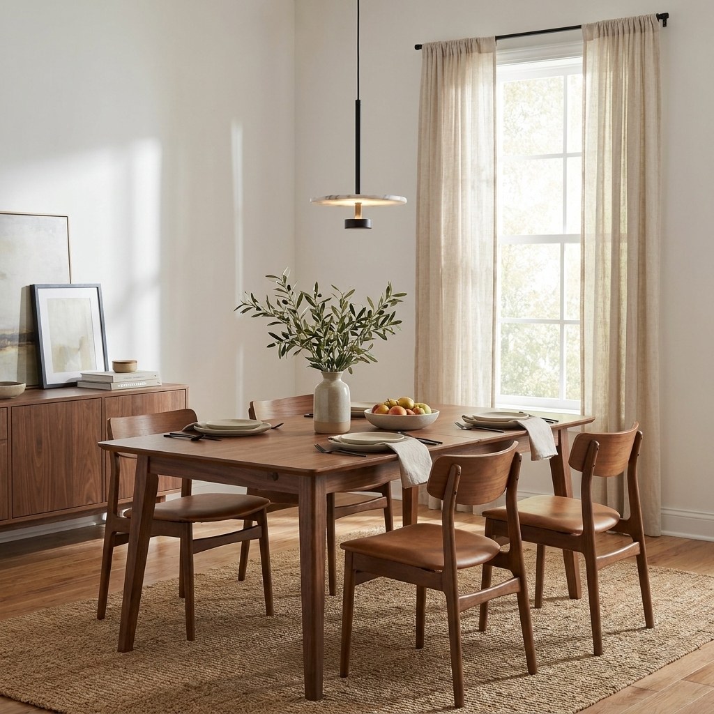 Eclipse Alabaster Pendant Lamp — additional product view, a flat stone disc suspended from a slender metal rod (view 4)