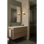 Erato Alabaster Wall Lamp — additional product view, a stone diffuser supported by a wall-mounted metal frame (view 3)