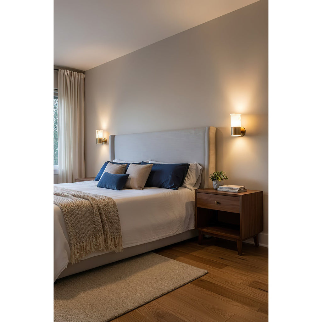 Erato Alabaster Wall Lamp — additional product view, a stone diffuser supported by a wall-mounted metal frame (view 5)
