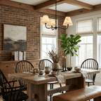 Fenwick Alabaster Cone Chandelier — product setting and fixture profile, three stone cone shades on curved metal arms (view 2)
