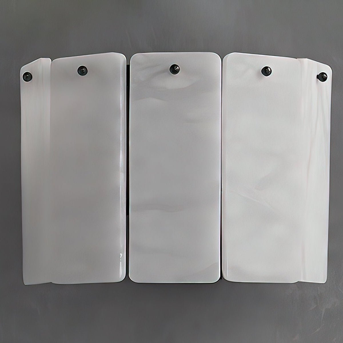 Fractured Alabaster Wall Sconce — additional product view, two rows of stone panels in a contrasting metal frame (view 4)