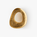 Haloform Aurea Alabaster Wall Lamp — full fixture profile, a stone center surrounded by an irregular brass frame (view 1)